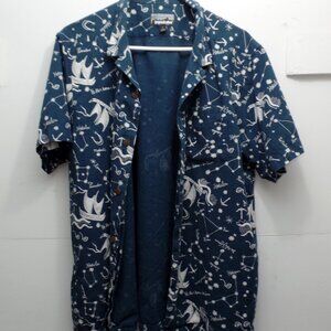 Patagonia Pataloha Shirt in Ho'okele Tidepool Blue Size Large